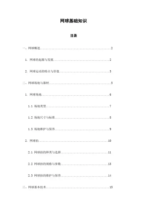 网球基础知识