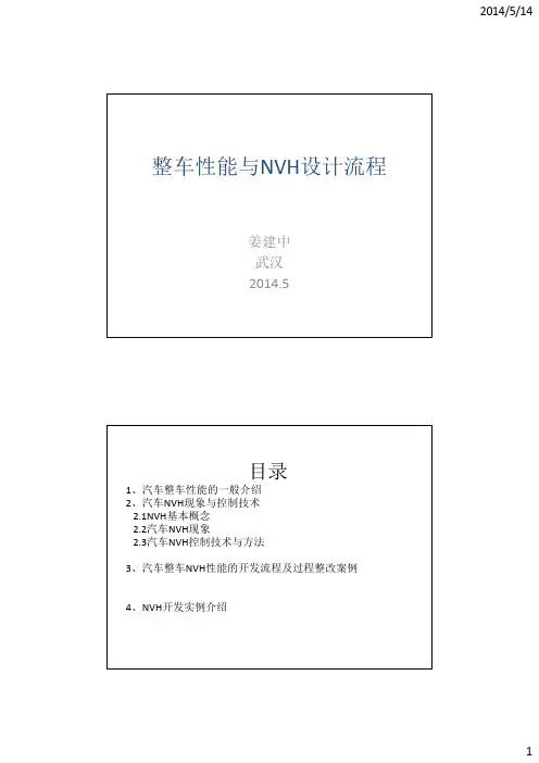 整车性能与NVH设计流程
