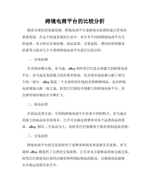 跨境电商平台的比较分析