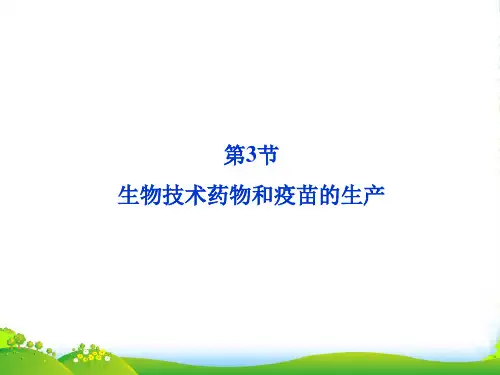 【优化方案】高中生物 第二章 第3节生物技术药物和疫苗的生产课件 北师大选修2