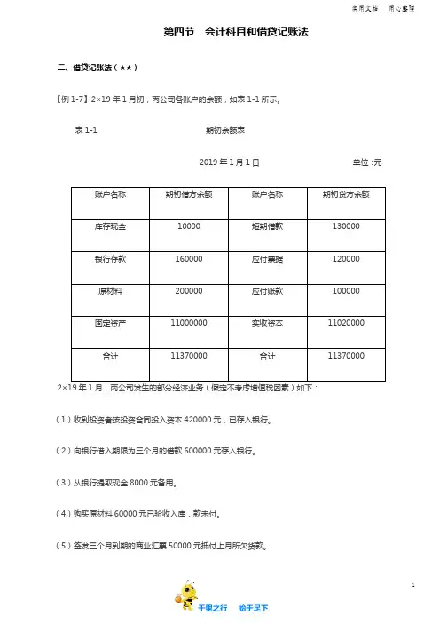 2020考试辅导【初级会计实务】第14讲_会计科目和借贷记账法(6)