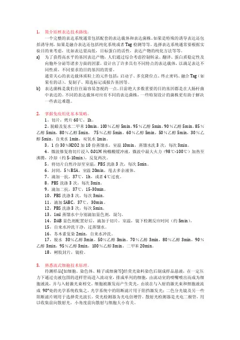 原核表达技术路线