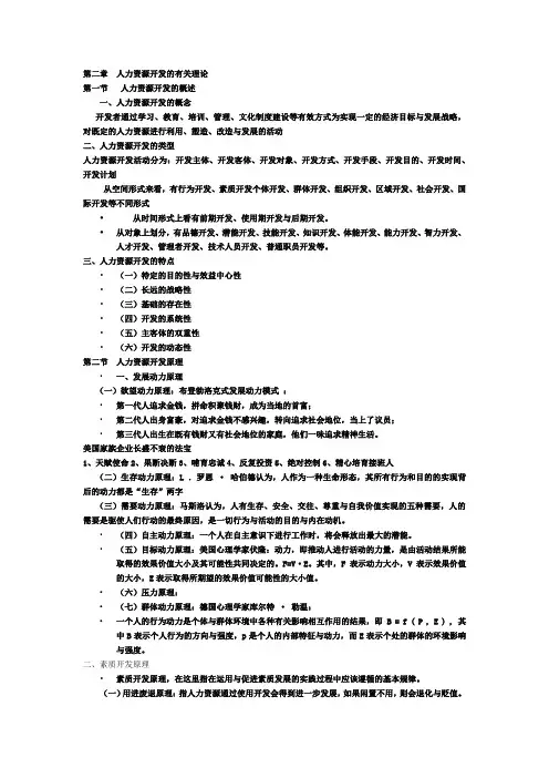 第二章  人力资源开发的有关理论