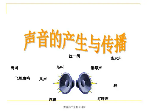声音的产生和传播新 ppt课件