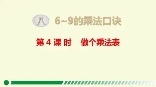 【北师版二年级数学上册课件】第八单元  6~9的乘法口诀 第4课时   做个乘法表