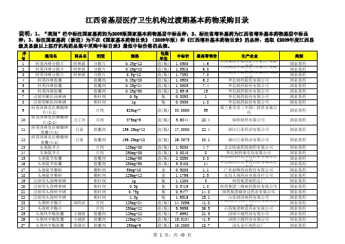 基药目录2013