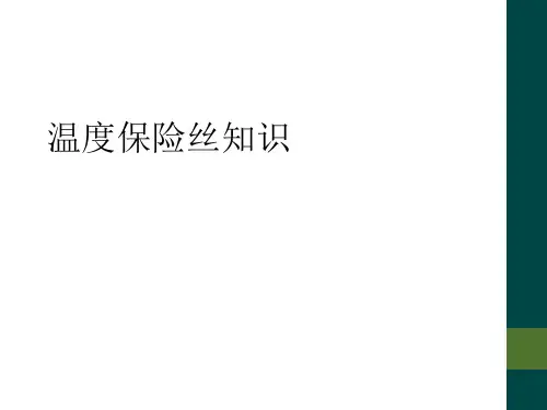 温度保险丝知识