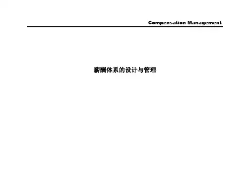 薪酬体系的设计与管理案例47页ppt课件