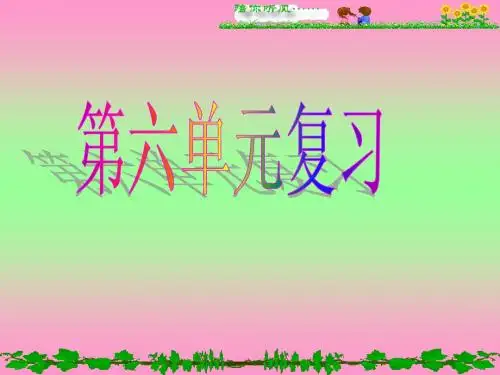 初中化学第六单元复习课件