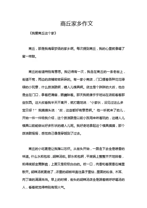 商丘家乡作文