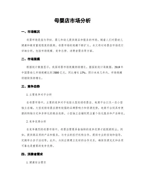 母婴店市场分析
