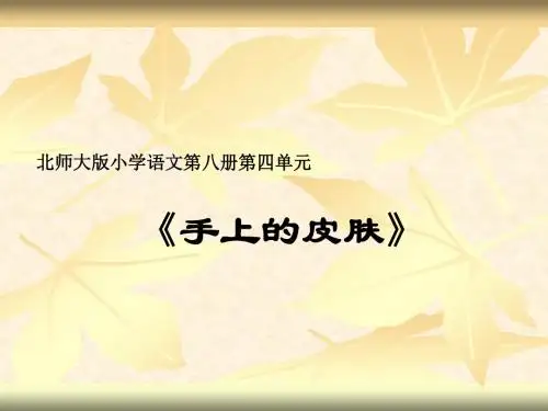四年级下册语文课件-4.3《手上的皮肤》｜北师大版(共17张PPT)