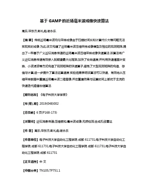 基于GAMP的近场毫米波成像快速算法