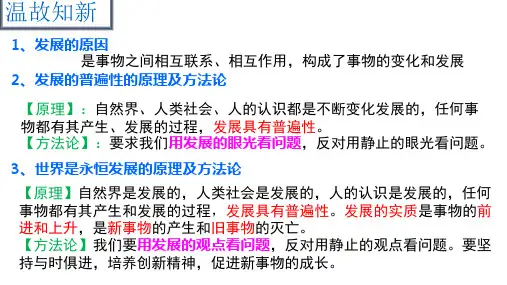 用发展的观点看问题- 高二政治课件(人教版必修4)