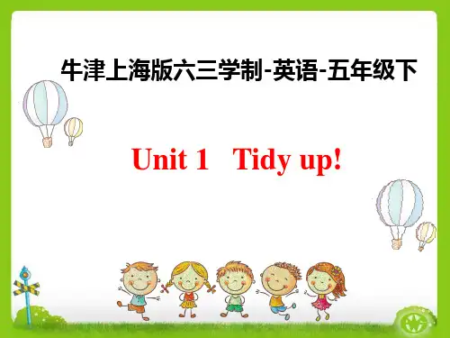 牛津沪教版Module1Unit1tidyup课件