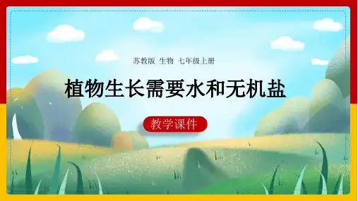 初中生物苏教版七年级上册《53植物生长需要水和无机盐》教学课件