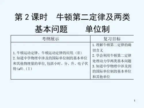 牛顿第二定律及两类基本问题-PPT课件