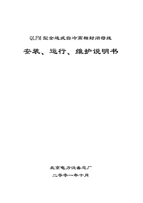 离相安装运行维护操作手册