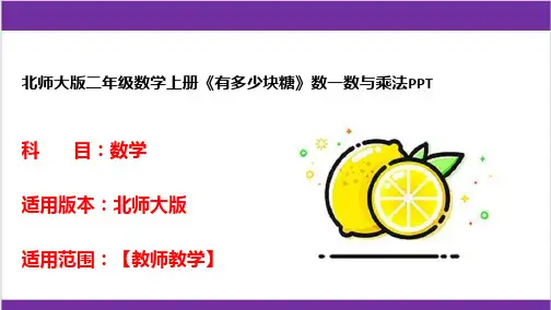 北师大版二年级数学上册《有多少块糖》数一数与乘法PPT