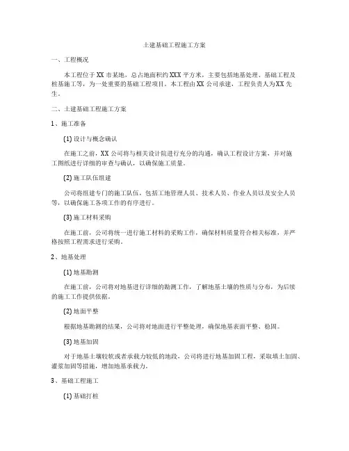 土建基础工程施工方案