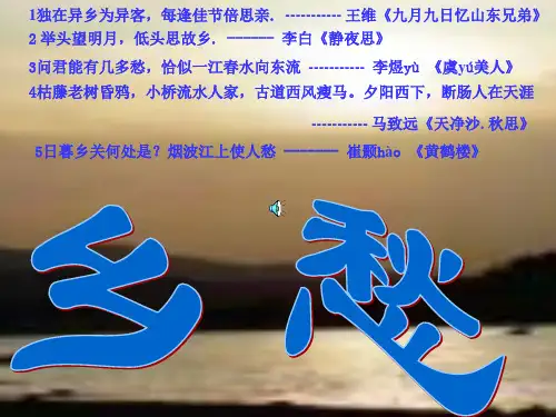 九年级语文《乡愁》(余光中)ppt课件