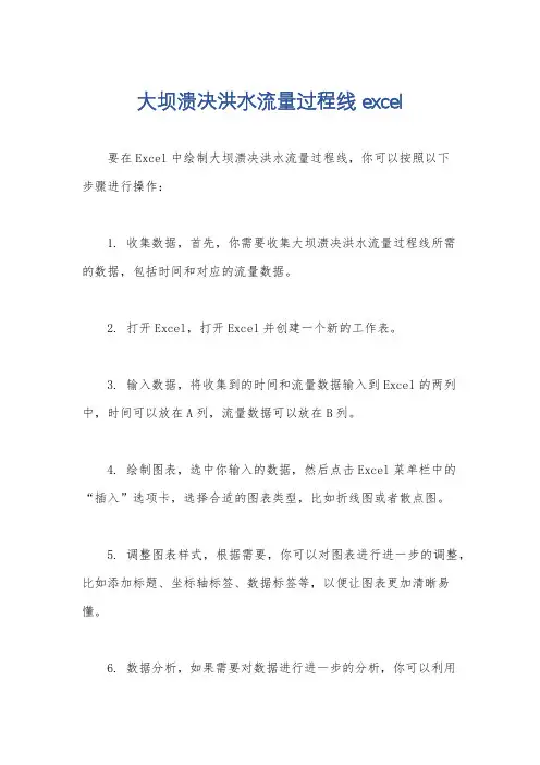 大坝溃决洪水流量过程线excel