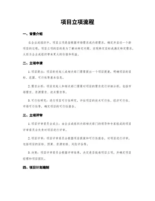 项目立项流程