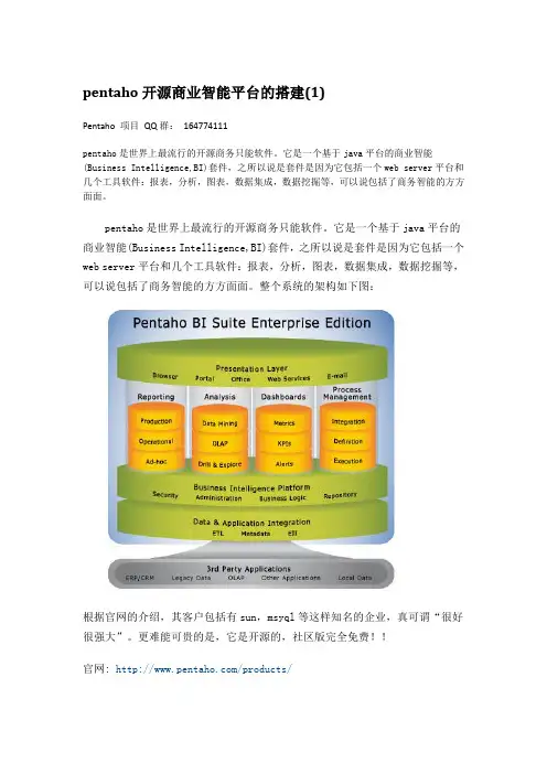 pentaho-开源商业智能平台的搭建配置