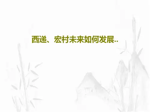西递、宏村未来如何发展..19页PPT