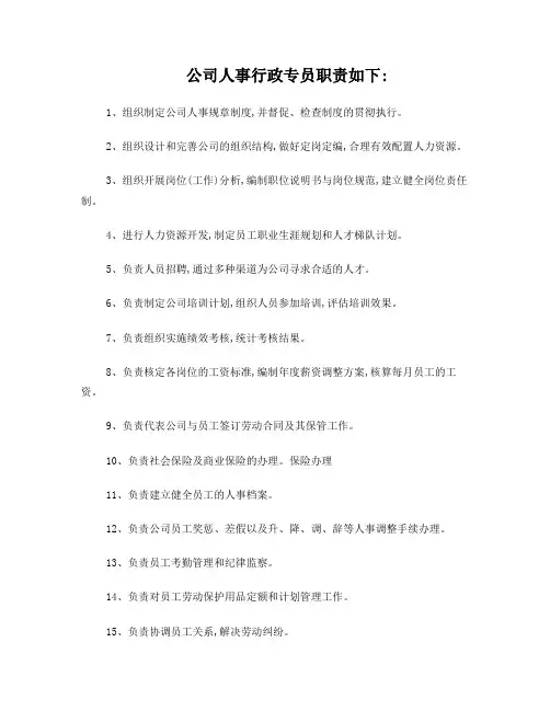 人力资源六大板块详解