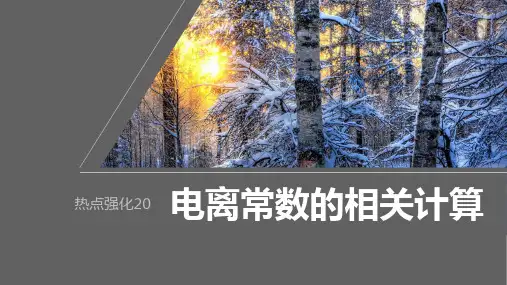 2024届高考一轮复习化学课件(人教版)：水溶液中的离子反应与平衡-电离常数的相关计算