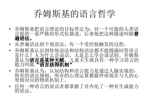 乔姆斯基转换生成语法