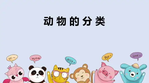 大象版三年级上册科学《动物的分类》说课教学课件
