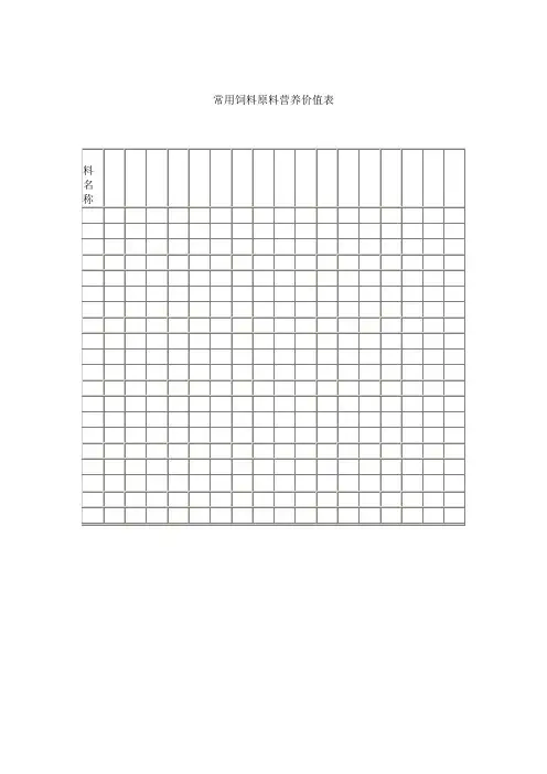 蛋鸡饲养管理实用表格