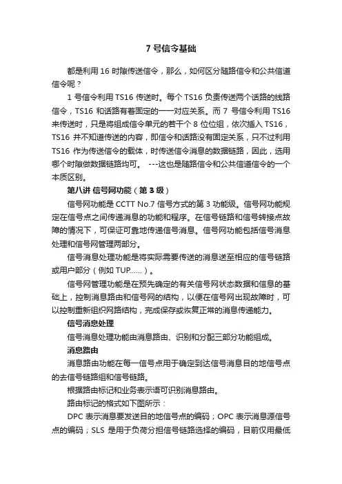 7号信令基础