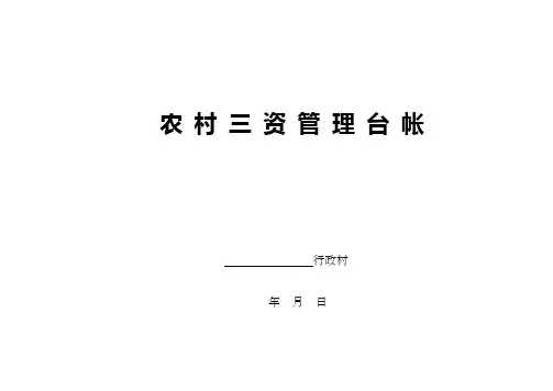 三资管理台帐