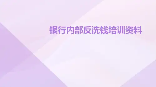 银行内部反洗钱培训资料