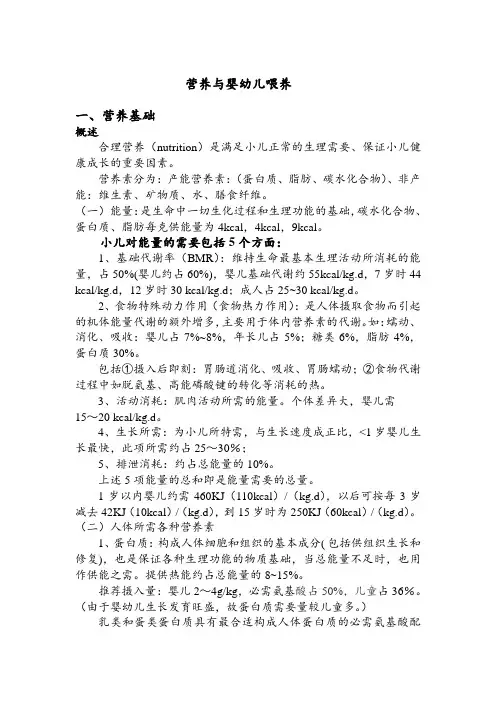 营养与婴幼儿喂养
