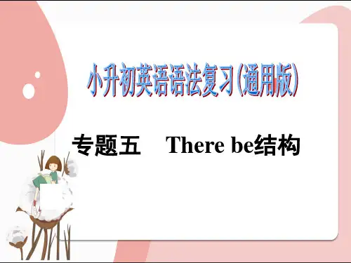 小升初英语语法复习专题五Therebe结构(全国通用)