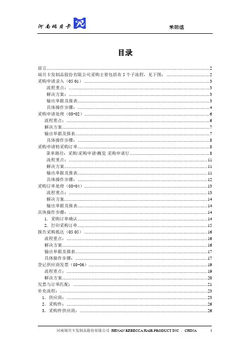采购终端用户操作手册
