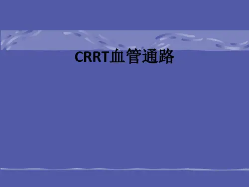 CRRT血管通路ppt课件