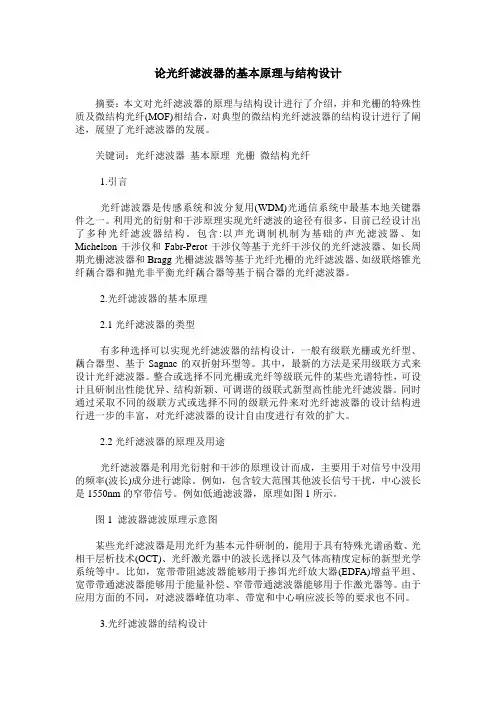 论光纤滤波器的基本原理与结构设计