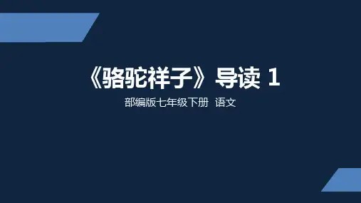 初一年级 语文 《骆驼祥子》导读