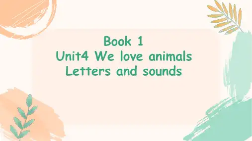 人教版PEP三年级上册Unit 4 Letters and sound课件