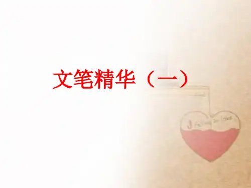 文笔精华(一)