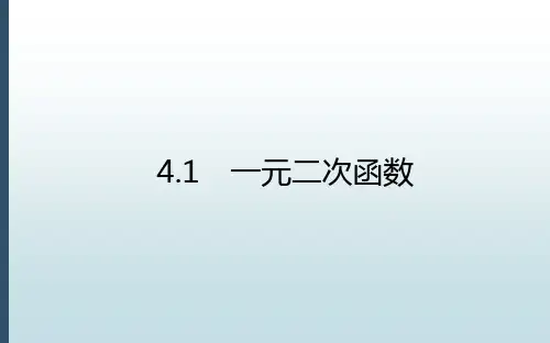 高中数学必修一北师大版本《1.4.1 一元二次函数》教学课件