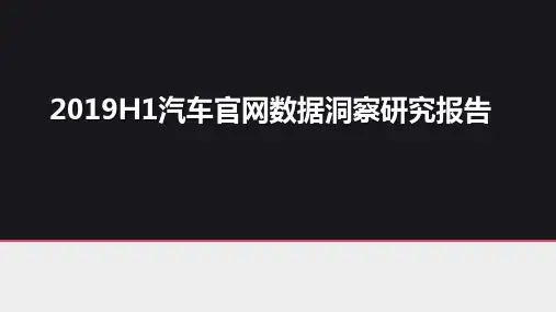 2019H1汽车官网数据洞察研究报告