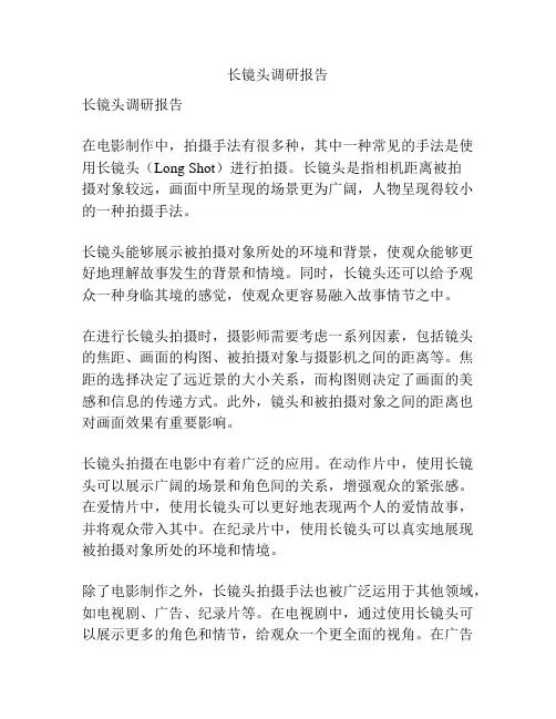 长镜头调研报告