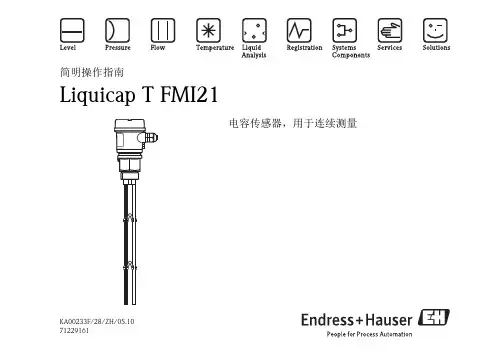 E+H电容物位计FMI21操作说明
