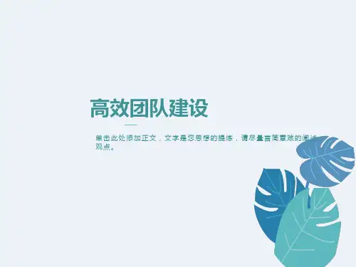 高效团队建设PPT培训